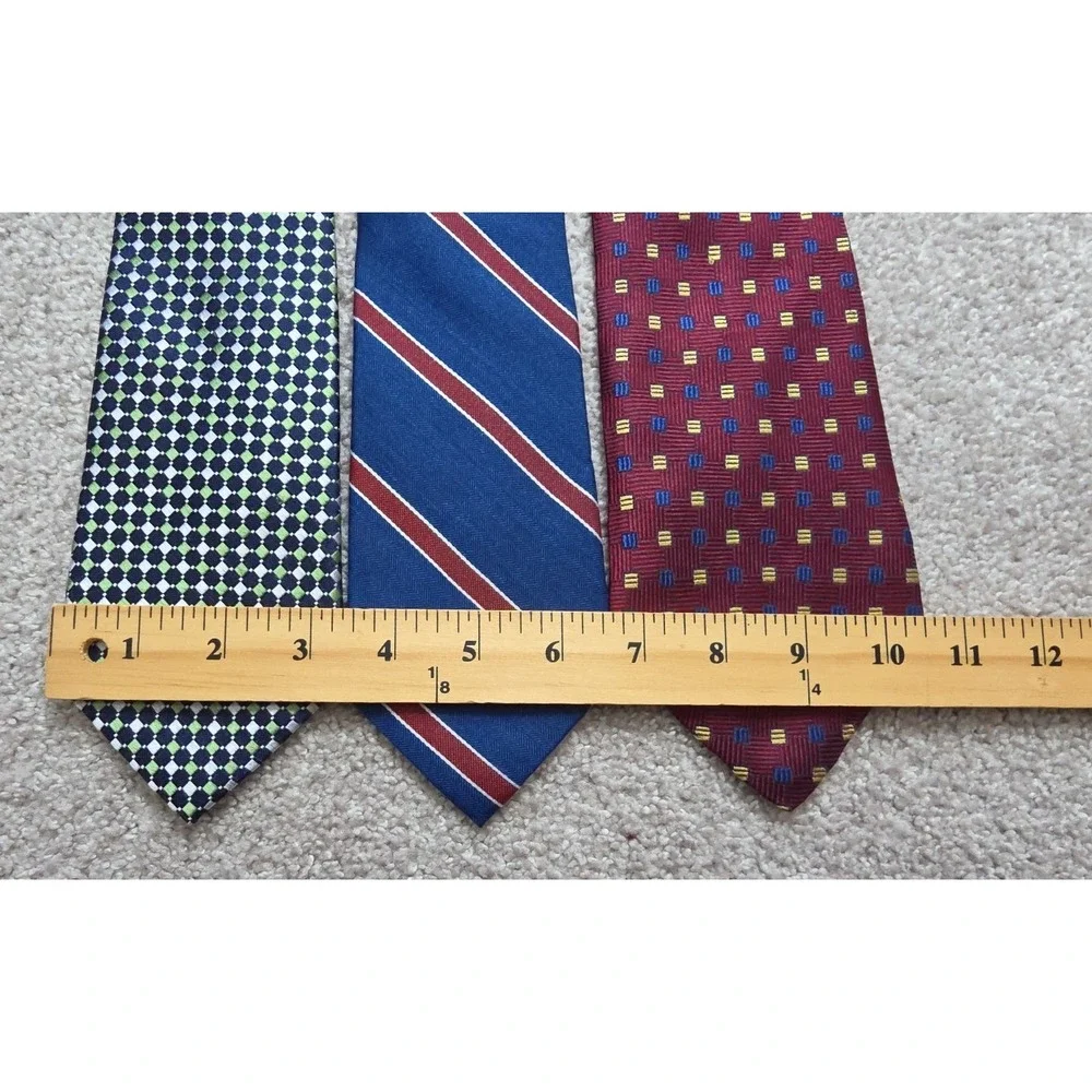 Tommy Hilfiger Tie Lot Of‎ 3 Mens Multicolor Geometric Preppy Neckties